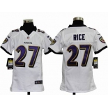 nike youth nfl jerseys baltimore ravens #27 ray rice white[nike]