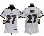 nike youth nfl jerseys baltimore ravens #27 ray rice white[nike]