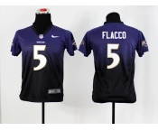 nike youth nfl jerseys baltimore ravens #5 flacco purple[nike drift fashion][second version]