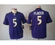 nike youth nfl jerseys baltimore ravens #5 flacco purple[nike limited]