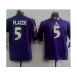 nike youth nfl jerseys baltimore ravens #5 flacco purple[nike]