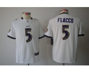 nike youth nfl jerseys baltimore ravens #5 flacco white[nike limited]