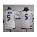 nike youth nfl jerseys baltimore ravens #5 flacco white[nike]