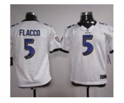 nike youth nfl jerseys baltimore ravens #5 flacco white[nike]