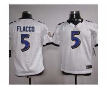 nike youth nfl jerseys baltimore ravens #5 flacco white[nike]