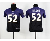 nike youth nfl jerseys baltimore ravens #52 R.lewis purple[nike drift fashion][second version]