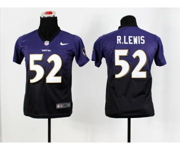 nike youth nfl jerseys baltimore ravens #52 R.lewis purple[nike drift fashion][second version]