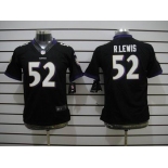 nike youth nfl jerseys baltimore ravens #52 r.lewis black[nike limited]