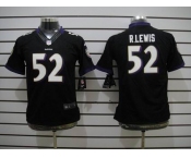 nike youth nfl jerseys baltimore ravens #52 r.lewis black[nike limited]