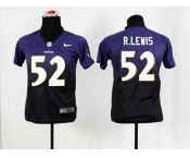 nike youth nfl jerseys baltimore ravens #52 r.lewis purple-grey[nike drift fashion][second version]