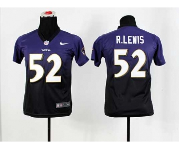 nike youth nfl jerseys baltimore ravens #52 r.lewis purple-grey[nike drift fashion][second version]