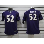 nike youth nfl jerseys baltimore ravens #52 r.lewis purple[nike limited]