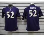 nike youth nfl jerseys baltimore ravens #52 r.lewis purple[nike limited]