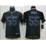 nike youth nfl jerseys baltimore ravens #55 suggs black[nike lights out]