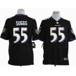 nike youth nfl jerseys baltimore ravens #55 suggs black[nike]