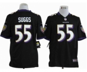 nike youth nfl jerseys baltimore ravens #55 suggs black[nike]