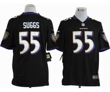 nike youth nfl jerseys baltimore ravens #55 suggs black[nike]