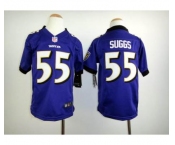 nike youth nfl jerseys baltimore ravens #55 suggs purple[nike]