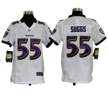 nike youth nfl jerseys baltimore ravens #55 suggs white[nike]