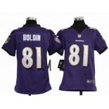 nike youth nfl jerseys baltimore ravens #81 anquan boldin purple[nike]