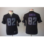 nike youth nfl jerseys baltimore ravens #82 smith black[nike impact limited]