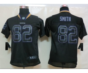 nike youth nfl jerseys baltimore ravens #82 smith black[nike lights out]