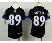 nike youth nfl jerseys baltimore ravens #89 smith sr black[nike]