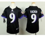 nike youth nfl jerseys baltimore ravens #9 tucker black[nike]