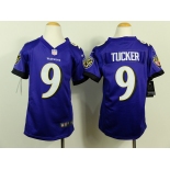 nike youth nfl jerseys baltimore ravens #9 tucker purple[nike]