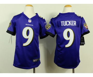 nike youth nfl jerseys baltimore ravens #9 tucker purple[nike]