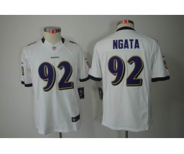 nike youth nfl jerseys baltimore ravens #92 ngata white[nike limited]