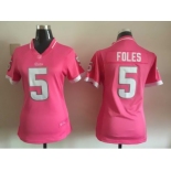 2015 Women Nike St. Louis Rams #5 Nick Foles pink jersey