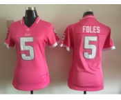 2015 Women Nike St. Louis Rams #5 Nick Foles pink jersey