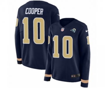 Women Nike Los Angeles Rams #10 Pharoh Cooper Limited Navy Blue Therma Long Sleeve NFL Jersey