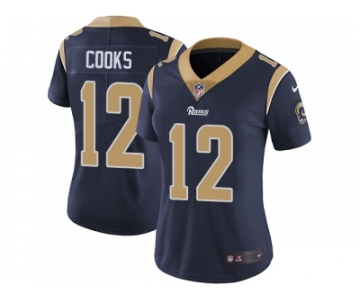 Women Nike Los Angeles Rams #12 Brandin Cooks Navy Blue Team Color Stitched NFL Vapor Untouchable Limited Jersey