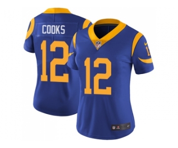 Women Nike Los Angeles Rams #12 Brandin Cooks Royal Blue Alternate Stitched NFL Vapor Untouchable Limited Jersey