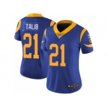 Women Nike Los Angeles Rams #21 Aqib Talib Royal Blue Alternate Stitched NFL Vapor Untouchable Limited Jersey