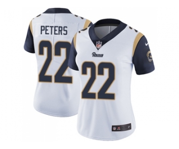 Women Nike Los Angeles Rams #22 Marcus Peters White Stitched NFL Vapor Untouchable Limited Jersey