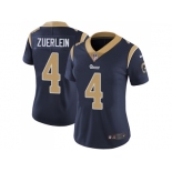 Women Nike Los Angeles Rams #4 Greg Zuerlein Navy Blue Team Color Stitched NFL Vapor Untouchable Limited Jersey