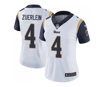 Women Nike Los Angeles Rams #4 Greg Zuerlein White Stitched NFL Vapor Untouchable Limited Jersey