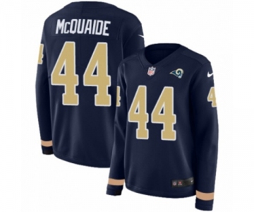 Women Nike Los Angeles Rams #44 Jacob McQuaide Limited Navy Blue Therma Long Sleeve NFL Jersey