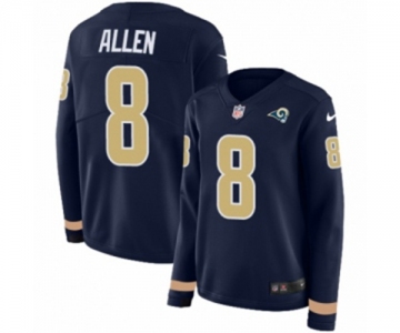 Women Nike Los Angeles Rams #8 Brandon Allen Limited Navy Blue Therma Long Sleeve NFL Jersey