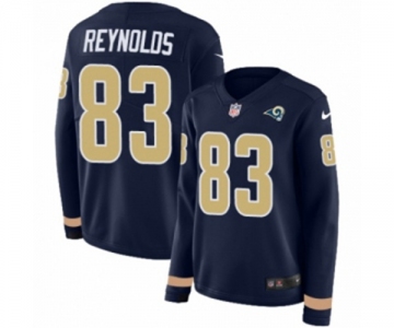 Women Nike Los Angeles Rams #83 Josh Reynolds Limited Navy Blue Therma Long Sleeve NFL Jersey