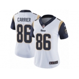 Women Nike Los Angeles Rams #86 Derek Carrier White Vapor Untouchable Limited Player NFL Jersey