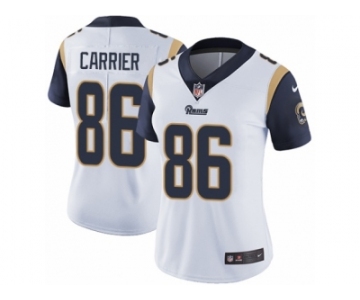 Women Nike Los Angeles Rams #86 Derek Carrier White Vapor Untouchable Limited Player NFL Jersey