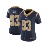 Women Nike Los Angeles Rams #93 Ndamukong Suh Navy Blue Team Color Stitched NFL Vapor Untouchable Limited Jersey