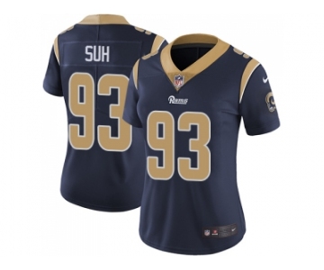 Women Nike Los Angeles Rams #93 Ndamukong Suh Navy Blue Team Color Stitched NFL Vapor Untouchable Limited Jersey