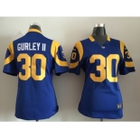 Women Nike Nfl Jerseys St. Louis Rams #30 Todd Gurley Blue Jersey