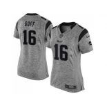 Women Nike St. Louis Rams #16 Jared Goff Gray Stitched NFL Limited Gridiron Gray Jersey