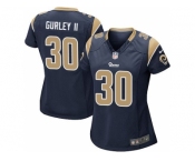 Women Nike St. Louis Rams #30 Todd Gurley II Navy Blue jerseys